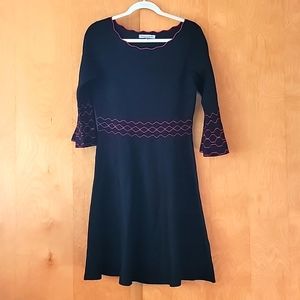 Danny and Nicole Long Sleeve Sweater Dress Bell Sleeves